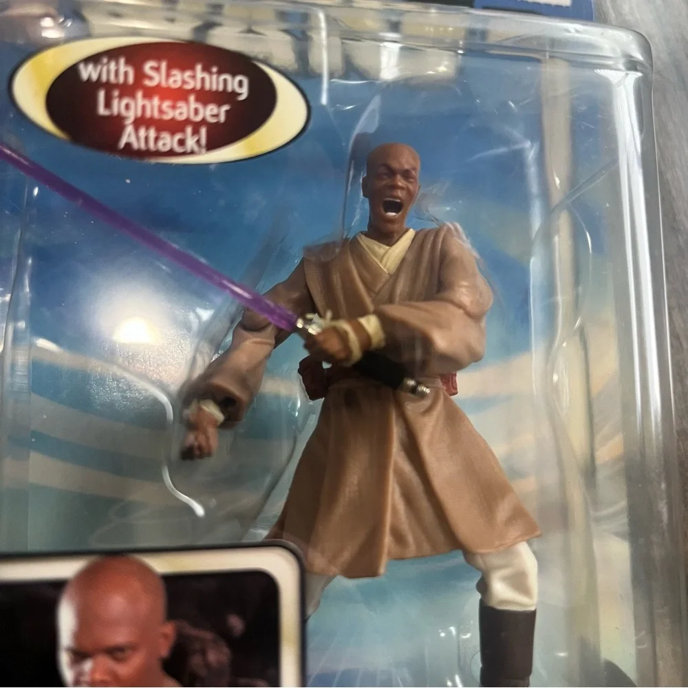 2002 Star Wars MACE WINDU Geonosian Rescue #28 Attack Of The Clones Figure NEW